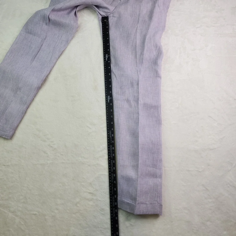 Baird McNutt Murano Alex Fit 100% Linen Pants Mens 30x32 Lavender Purple Trouser